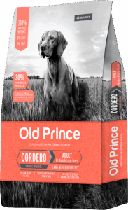 Alimento Old Prince Proteínas Noveles para perros adultos medianos y grandes, fórmula de cordero y arroz integral con soporte digestivo, articular y proteína novel para perros sensibles.png